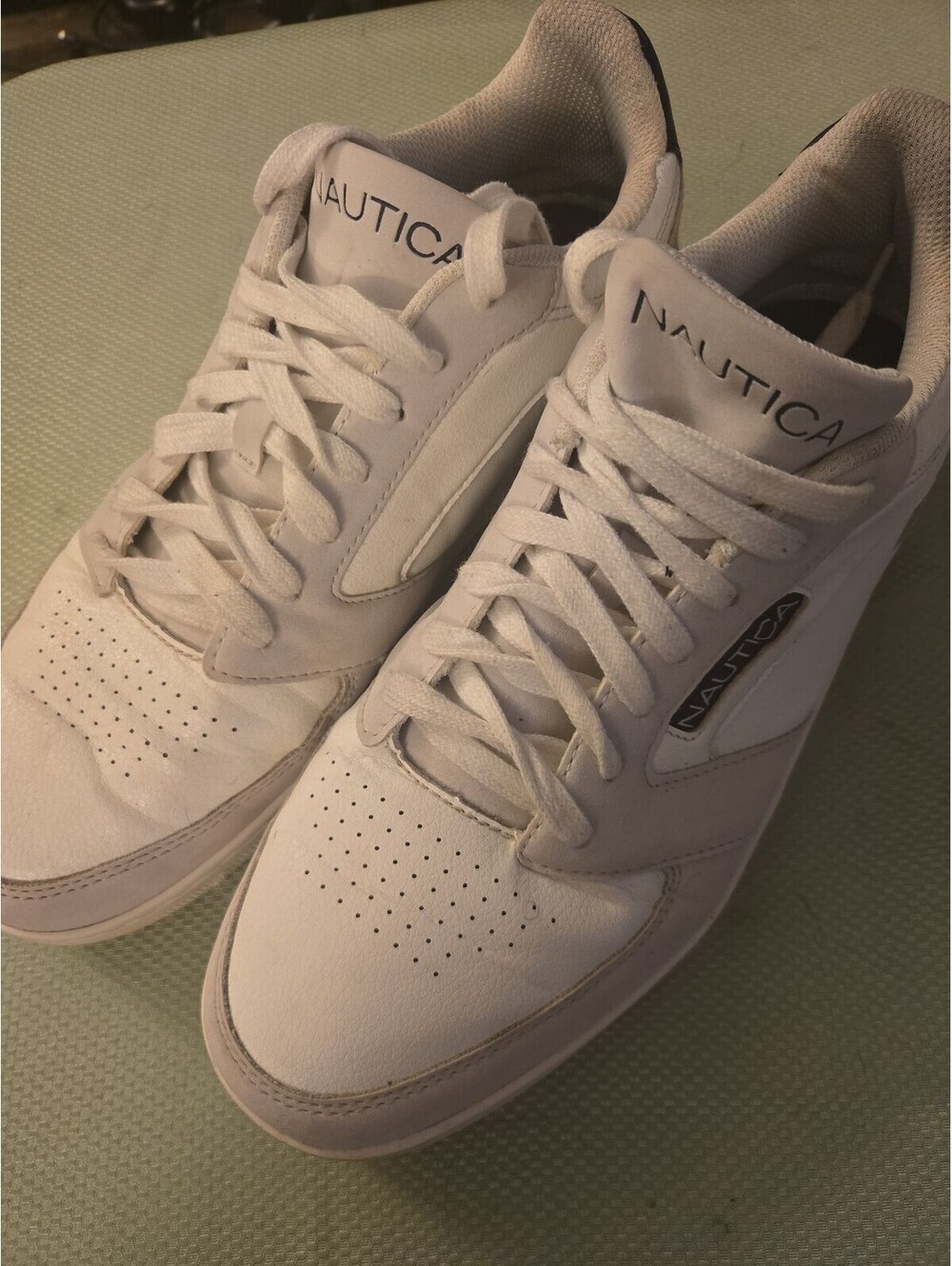 Nautica Men's White Bascule Low-Top Lifestyle Sneakers Size 11M